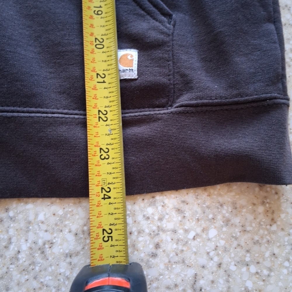 Carhartt Women's Full-Zip Hooded Sweatshirt in Charcoal - Picture 6 of 7